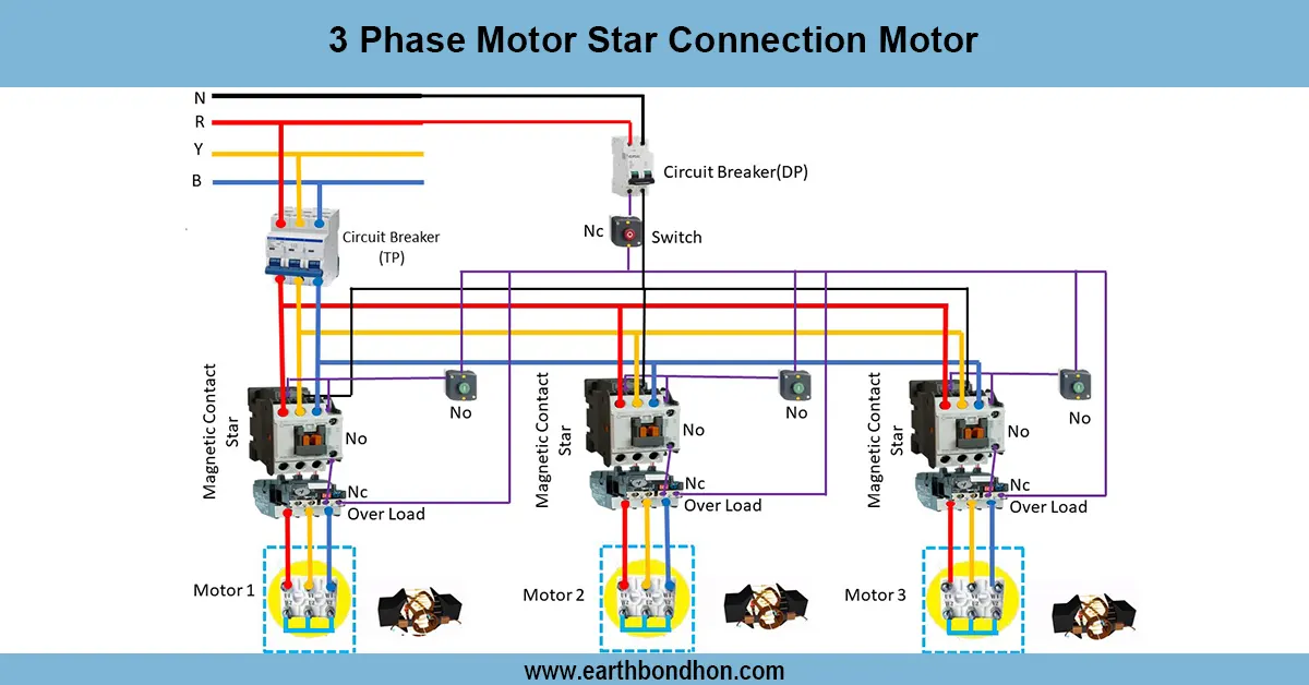 3 Phase Motor Star Connection Diagram
