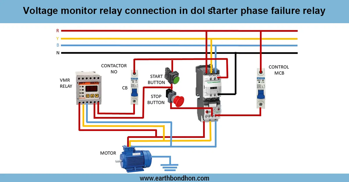 Voltage monitor Relay connection