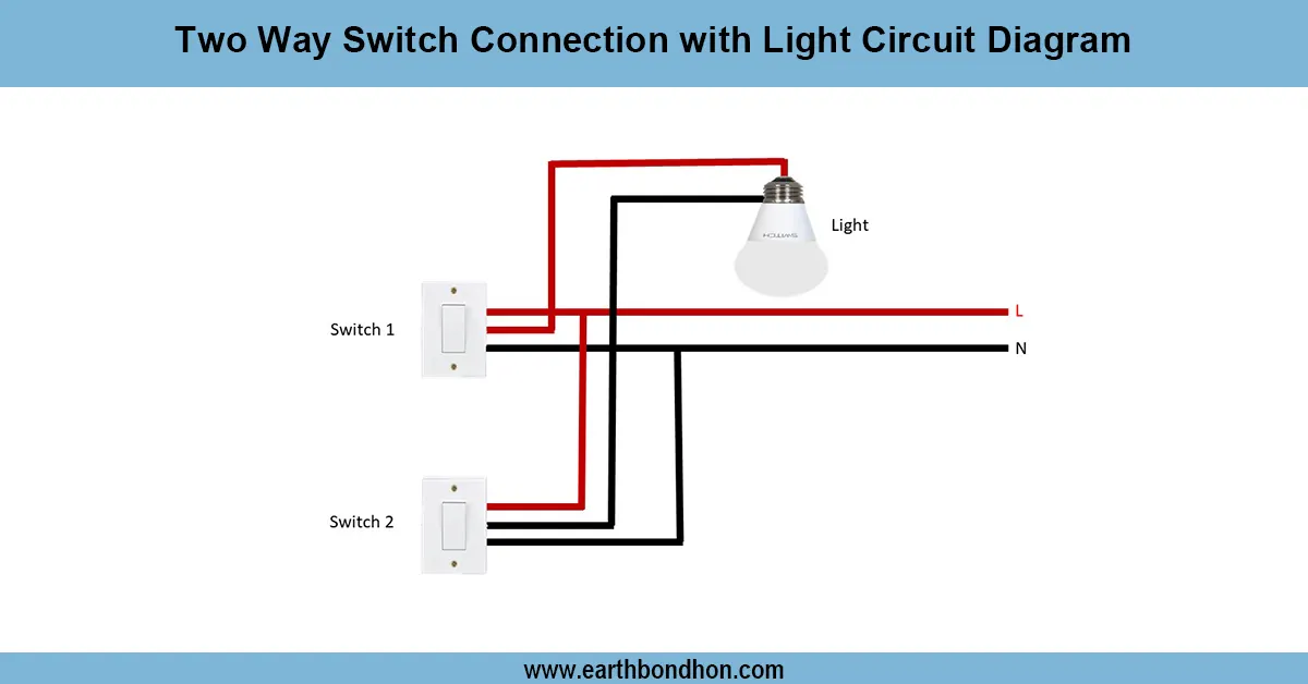 2 Way light switch diagram