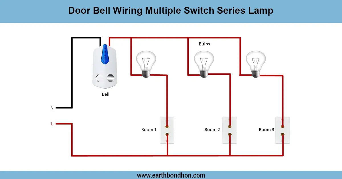 Door Bell Wiring Multiple Switch Series Lamp