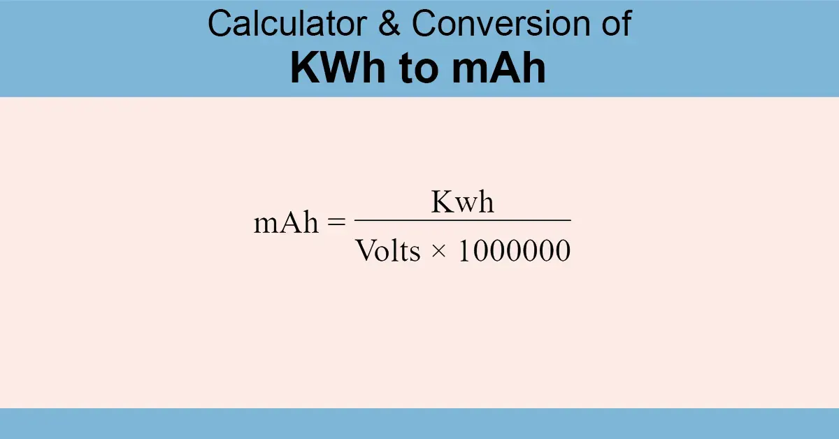 kWh to mAh Calculator